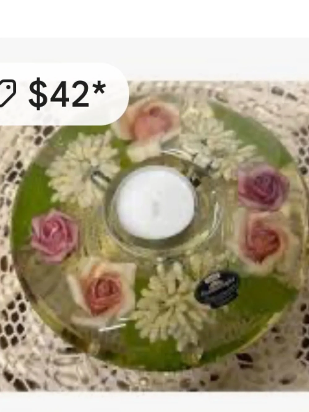 DREAMLIGHT 🔥 🌸Floral Resin Tealight Holder Set Made in Germany